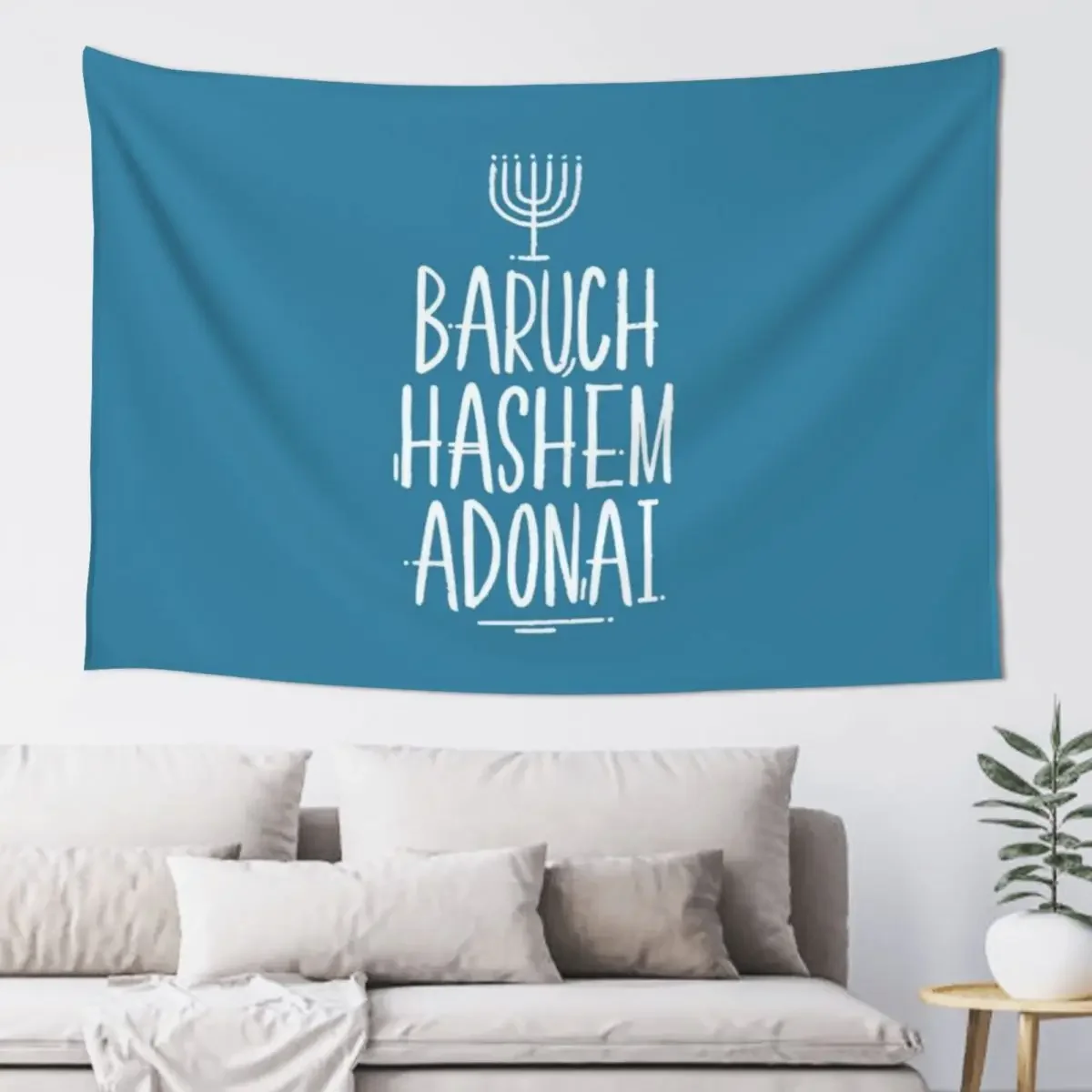 Baruch HaShem Adonai Tapestry Room Aesthetic Bedroom Decor Tapestry