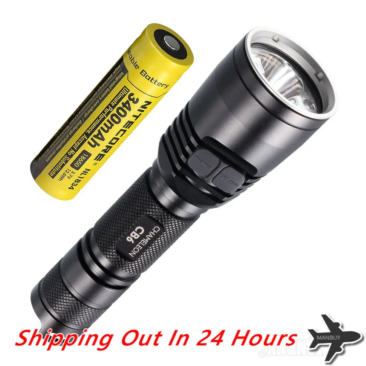 

SALE NITECORE CB6 Flashlight +3400mAh 18650 Rechargeable Battery NL1834 CREE LED Outdoor Camping Hunting Search Waterproof Torch