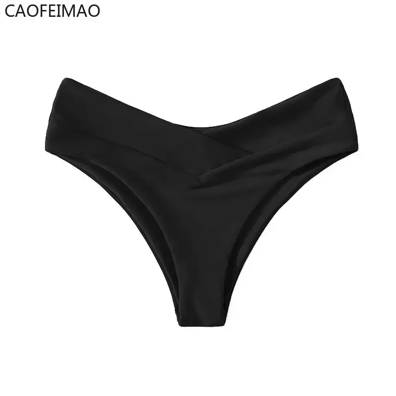 Bikini Bottoms 2025 New Women Swimsuit High Waist Thong Swimwear Trunks Bikinis Top Brazilian Pants Bathing Suit Bottom Beach XS