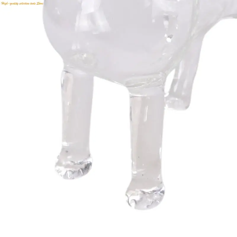 203F Animal Shaped Airtight Glass Canister For Dog Treats Kitchen Countertops Decors