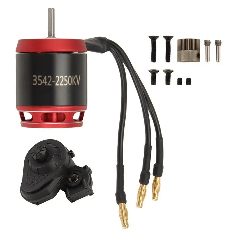 

ABXE-RC 540 Brushless Motor For 1/10 TRX6 Axial SCX10 Crawler Cars Upgrades Parts- 3542 RC Crawler Motor With Gear Box