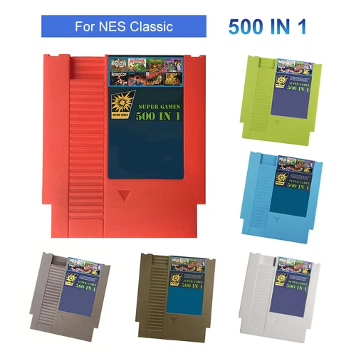 Cartucho de juego NES 500 en 1, consola Retro para consola NES, tarjeta de videojuego de 72 pines