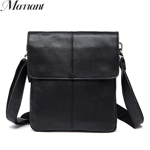MVA Men\'s Genuine Leather Shoulder Bag Cover & Zipper Leather Crossbody Bags for Men Messenger Bag Men Shoulder Bags Male Flap