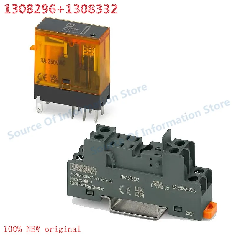 

REL-FO/L-24DC/2X21 Relay Module, 24VDC, 8Pin 1308296+1308332