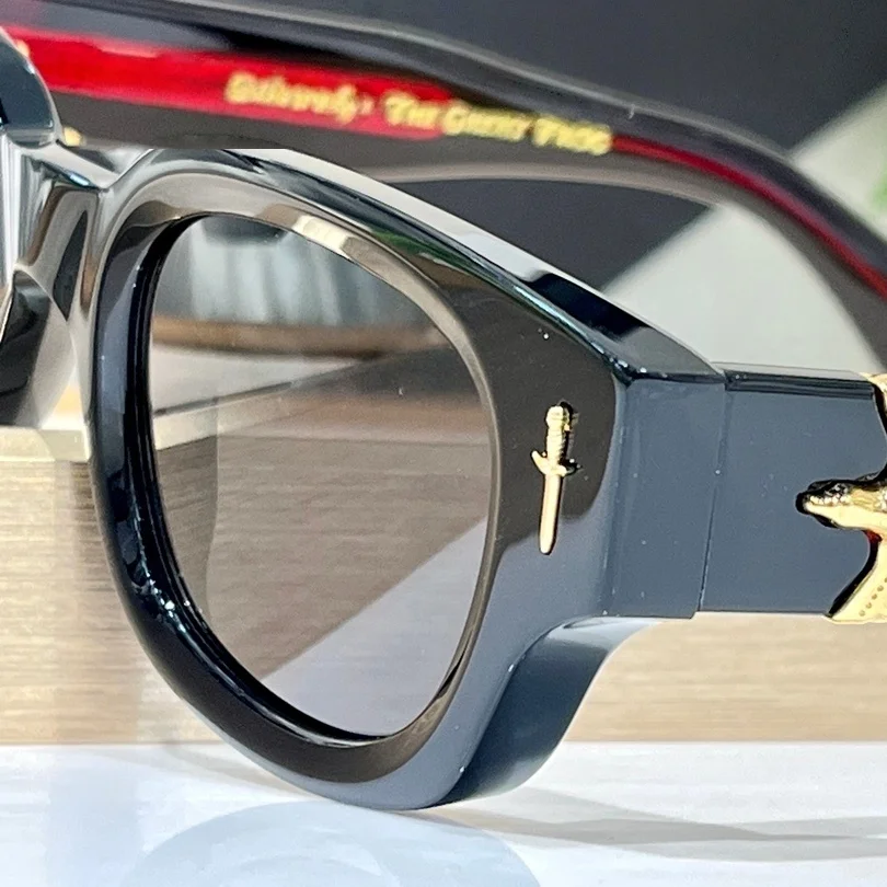 GFSN 004 Retro Handcrafted Classic Lunette Soleil Femme Rectangle Acetate Original Brands High Quality Outdoor Men's Sunglasses