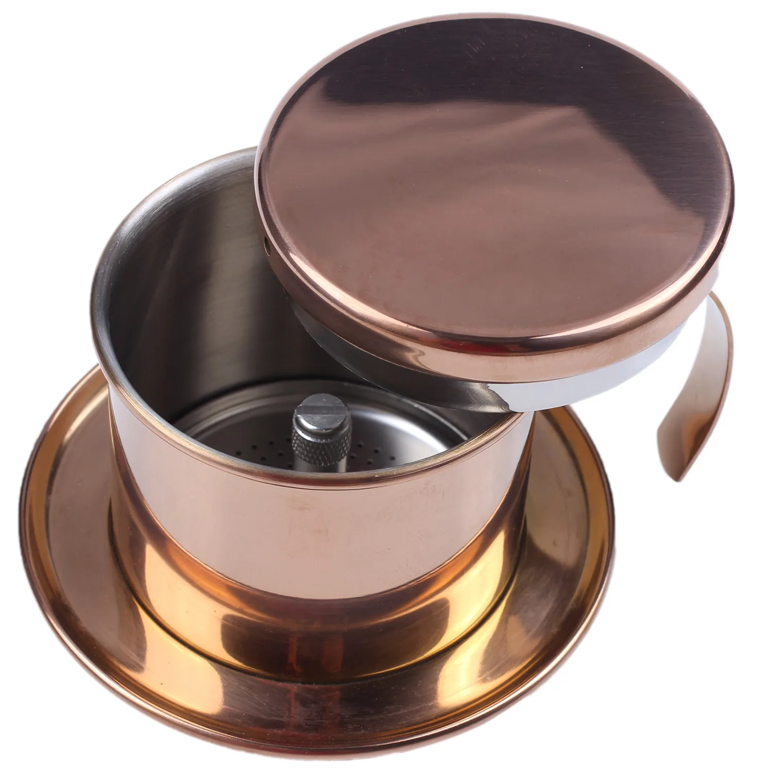 Stainless Steel Vietnamese Coffee Filter Single Cup Vietnam Hand Punch Pot Drip Filter Coffee Pot Vietnamese Coffee Pot Drip