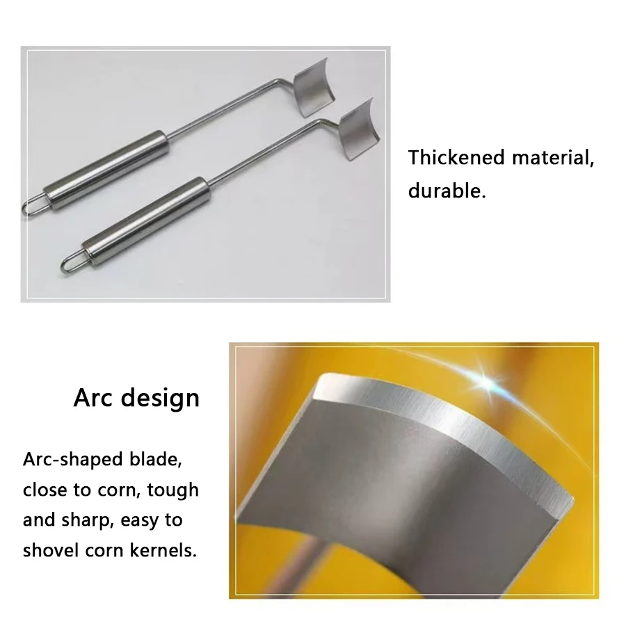 أداة تقشير الذرة اليدوية المصنوعة من الفولاذ المقاوم للصدأ، أداة فصل الذرة والدراسة، آلة تقطيع الخضروات.