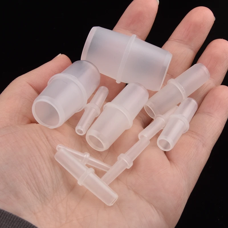 2~100Pcs Plastic Flat Mouth Direct Connector Flexible Hose Equal Diameter Two-way Joint Aquarium Tank Air Pump Tracheal Adapter