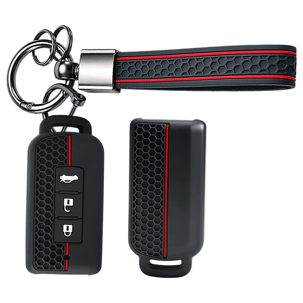For Mitsubishi Xpander Outlander ASX Pajero Eclipse Cross Montero 3 Button Silicone Key Cover Remote Car Key Case Cover Shell