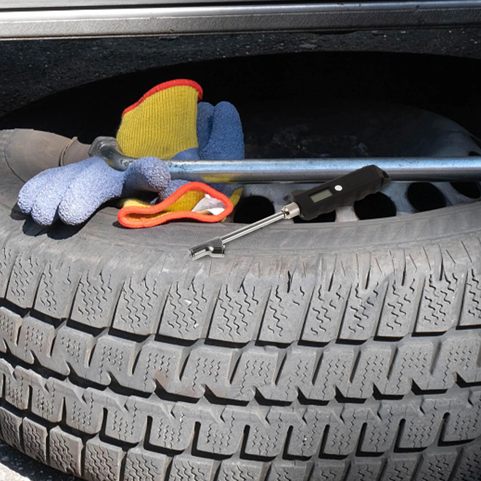 

Digital Tire Pressure Gauge Heavy Duty Accurate 0-250psi Range Portable ABS Metal for Truck Rv Car Tire Maintenance