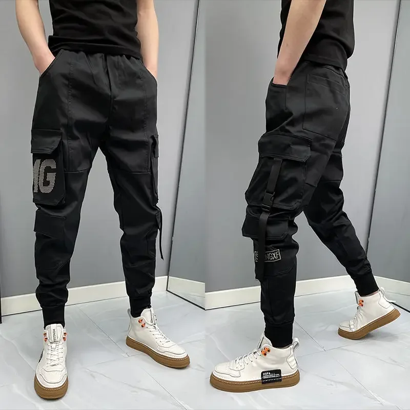 Spring and Autumn High Quality Men\'s Cargo Pants Fashion Streetwear Harajuku Embroidery Mount Camping Joggers Pant Male Trousers