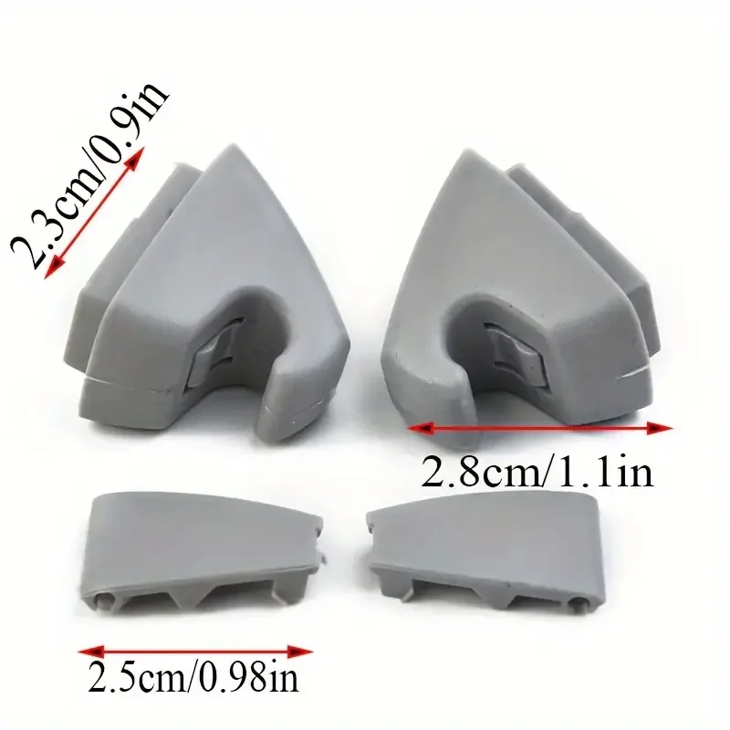 2 Stück Auto-Sonnenblenden-Clips, Halterung für den Innenraum, Haken für Cruze Sonic Spark 95994975, graue Sonnenschutz-Halterungsclips für die Vorderseite – Detail 5