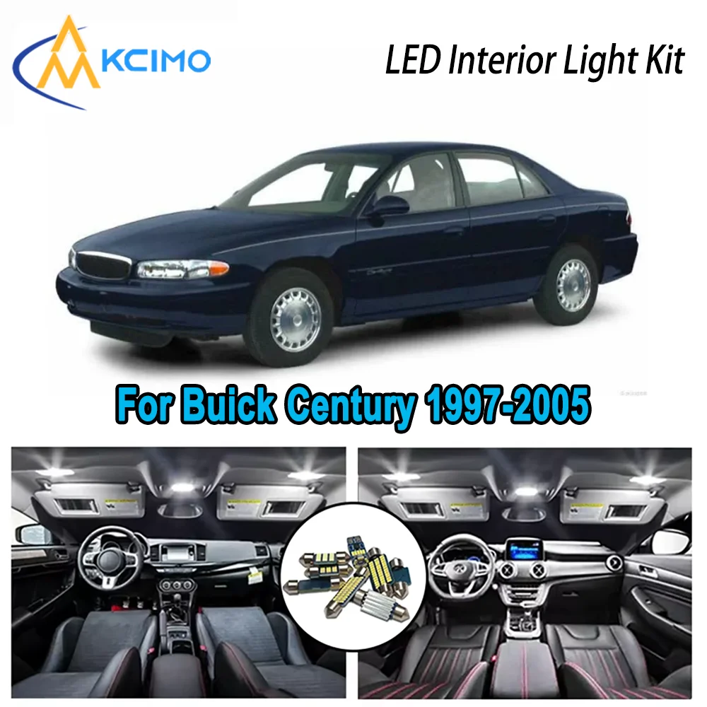 

High-Quality LED Interior Kit for Buick Century 1997-2005 1998 1999 2000 2001 Premium Error-Free Dome Map Trunk Automotive Lamps