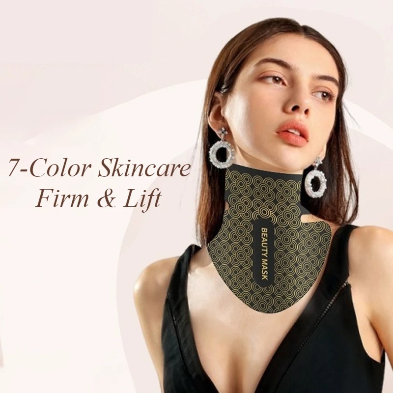 Siliconen nekrimpel Huidverzorgingsapparaten Huidverstrakking LED-nekmasker Hals Roodlichttherapieapparaat Esthetiek Gezichtsbehandelingsapparatuur