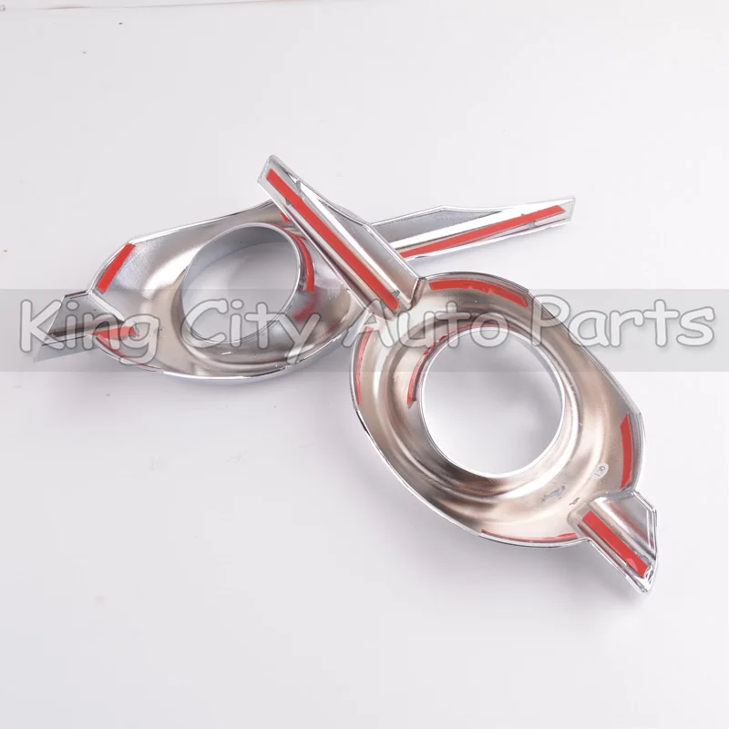 CAPQX 1Pair For Honda CRV CR-V 2012 2013 2014 Car ABS Chrome Front fog light lamp Trim Lid Cover frame Strip stick Garnish Cap