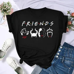 Funny Friends T Shirt Disney Villains Graphic Printed T Shirt New Women T-shirt Cute Female T-shirt Kawaii Tees Fashion Clothes