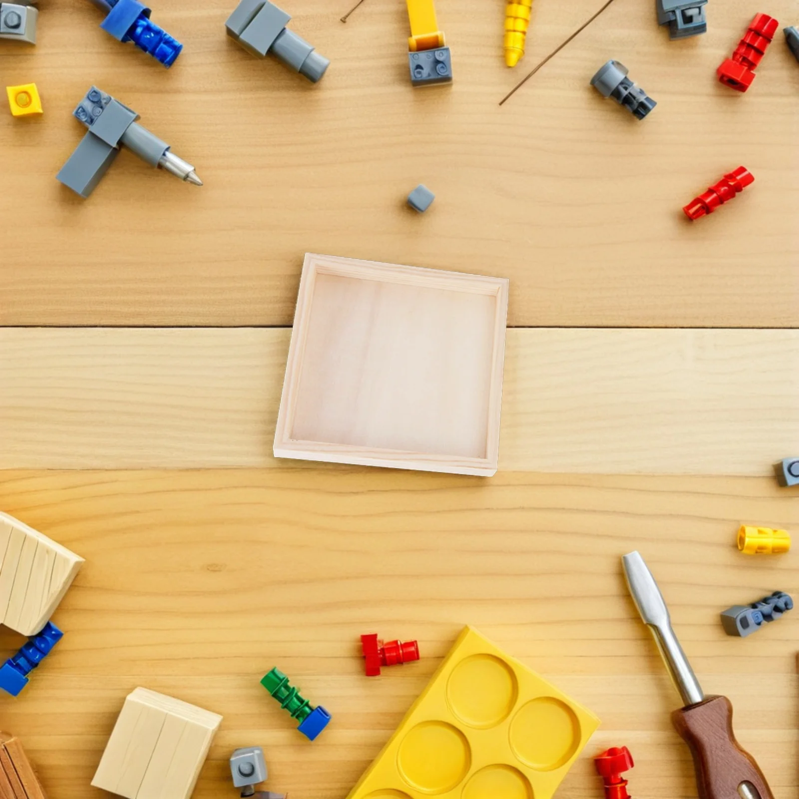 

8pcs Puzzle Sorting Tray Unfinished Wood 3D Puzzle Organizer For Kids Spatial Thinking Hand Eye Coordination, Montessori Wooden