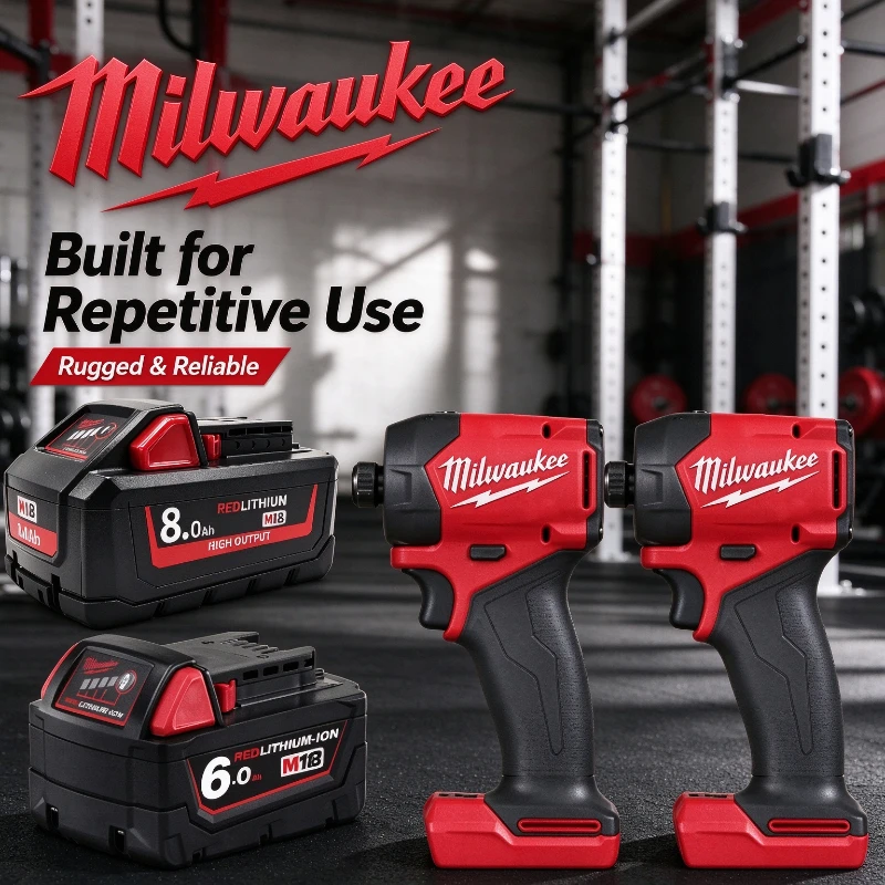 100% New Milwaukee M18B6 18V 6.0Ah REDLITHIUM Compact Design Battery for All Milwaukee M18 Cordless Power Tools Steady Output