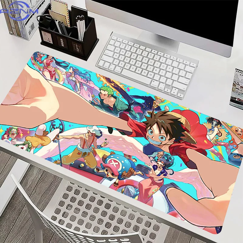 Computer Mouse Pad O-one P-piece luffy Anime Mouse Pad Large Gaming Mousepad Rubber Extended Game Desk mat Keyboard Mouse Carpet