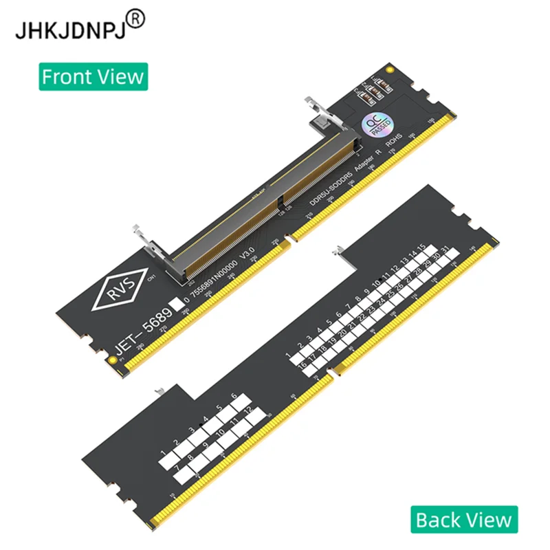 Laptop DDR5 RAM to SO DDR5 U-DIMM Desktop Adapter Card, Memory Tester SO DDR5 to DDR5 U-DIMM Converter