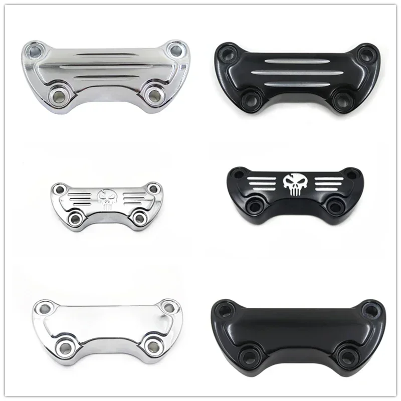 Motorcycle Parts Scalloped Handlebar Riser Clamp For Harley Davidson Sportster 883 Dyna Super Glide