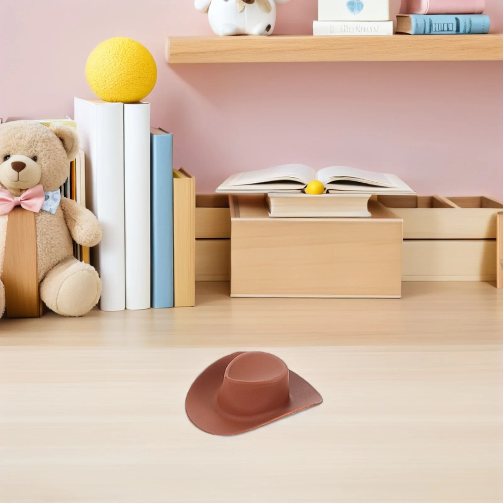 40pcs Mini Cowboy Plastic Tiny Hats For Crafts Diy House Decor Accessories Bulk Miniature Hats Party Decoration