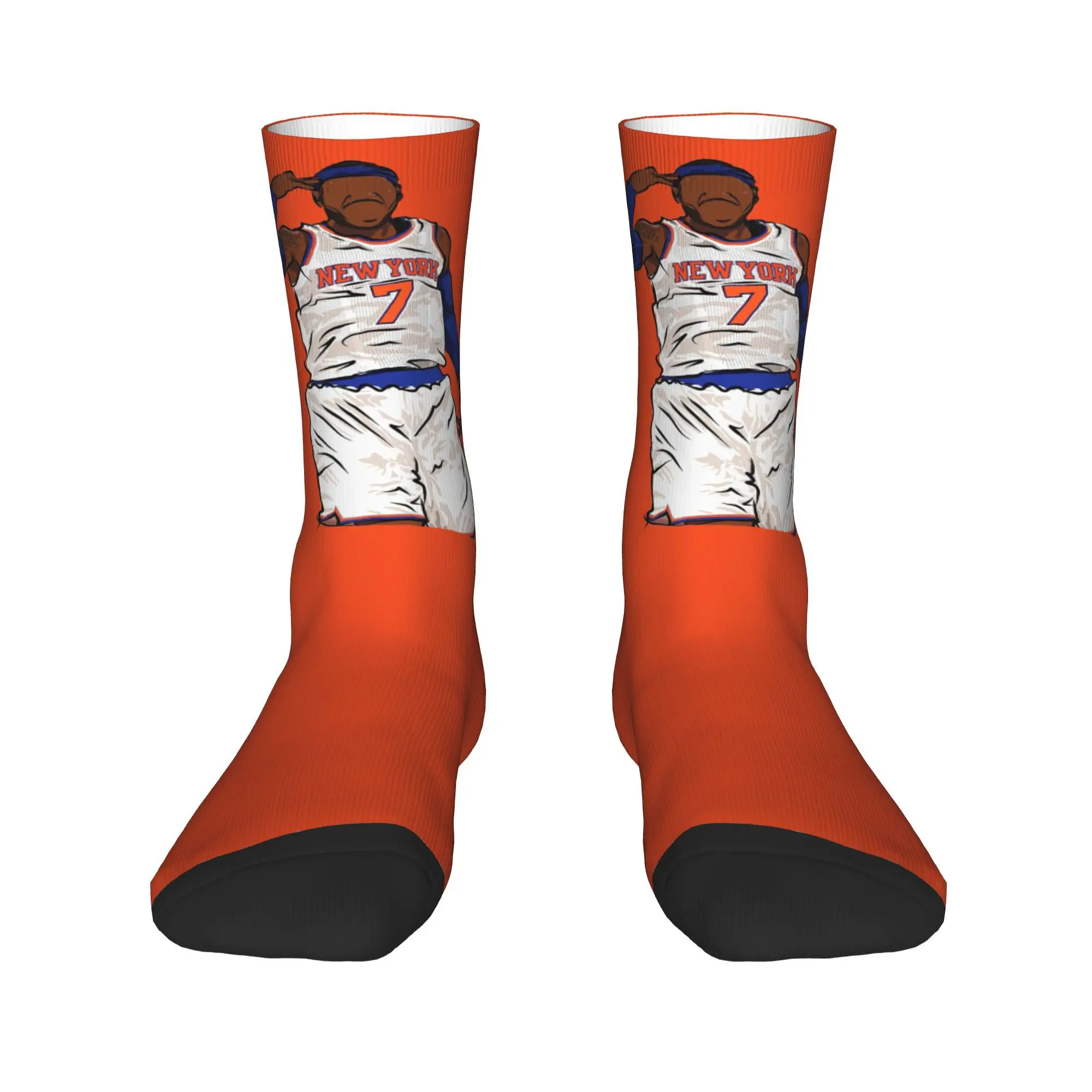 Carmelo Anthony Celebration Sketch Calcetines Harajuku Medias súper suaves Calcetines largos para todas las estaciones Accesorios para regalos unisex