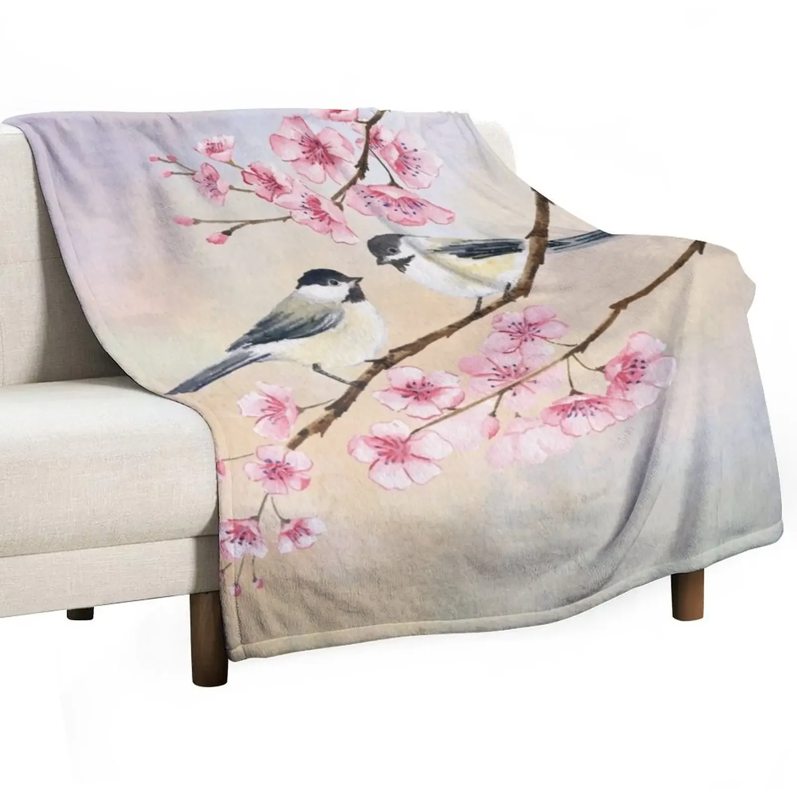 

Chickadee Romance Throw Blanket Hairys Warm Blankets