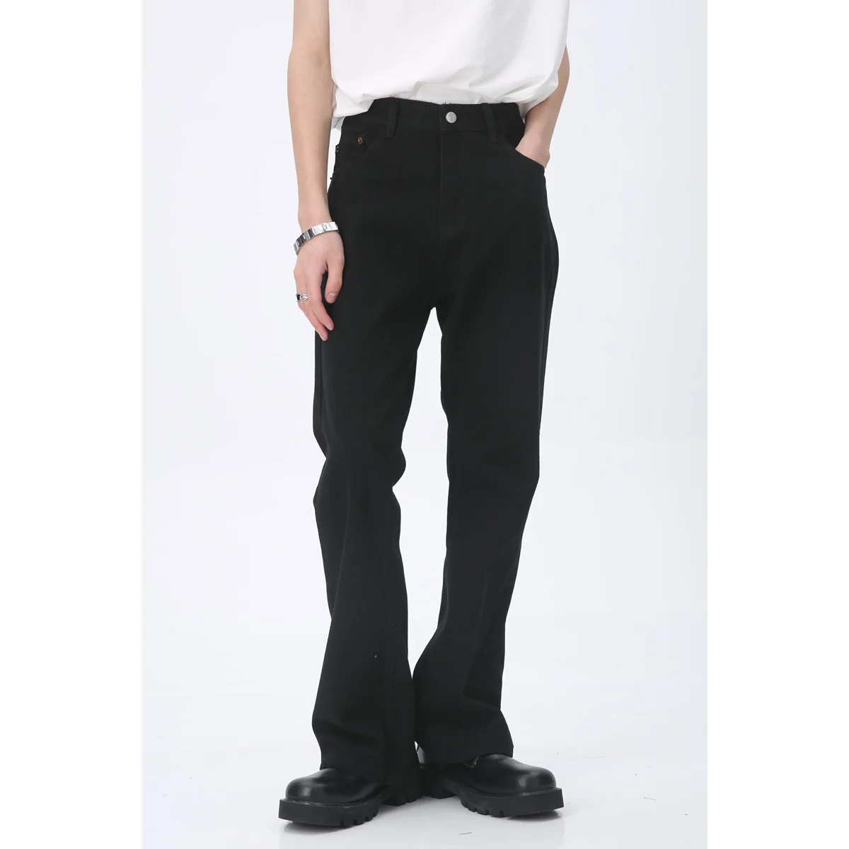 Pantalones vaqueros rectos para hombre, ropa de calle de moda coreana, informales, cómodos, de alta calidad, U76, 2023