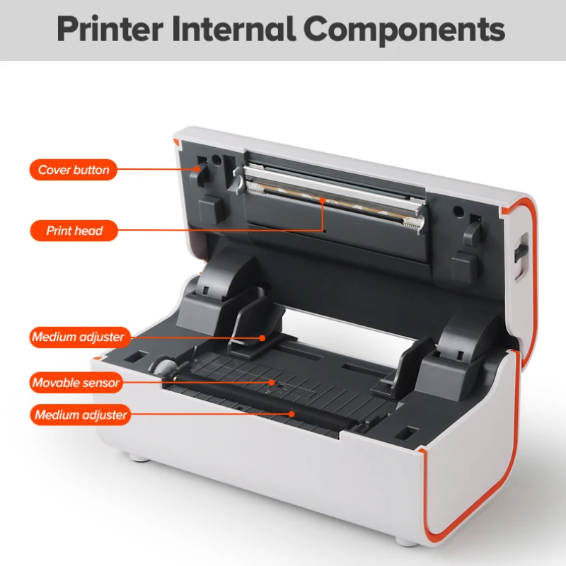 4 Inch Thermal Label Printer To Print shipping Air Waybill Sticker USB/WIFI/Bluetooth High Speed 30-108mm Barcode Printer