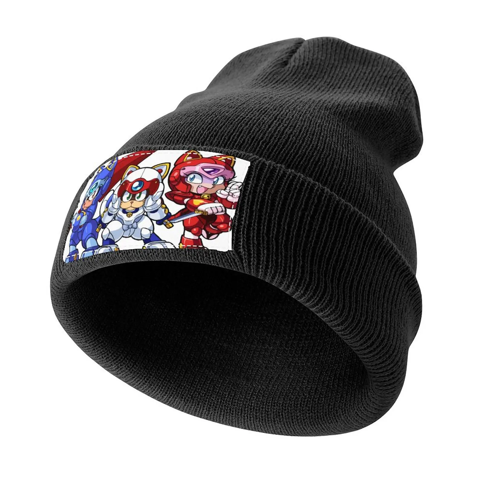 Samurai Pizza Cats Trio Knitted Cap Thermal Visor Christmas Hat Luxury Woman Men's