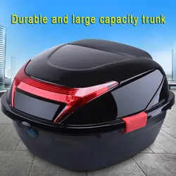 Große Motorrad Heck kasten Roller Stiefel Kofferraum cool abs pp solide Fall für volle Helm Lagerung Organizer Box