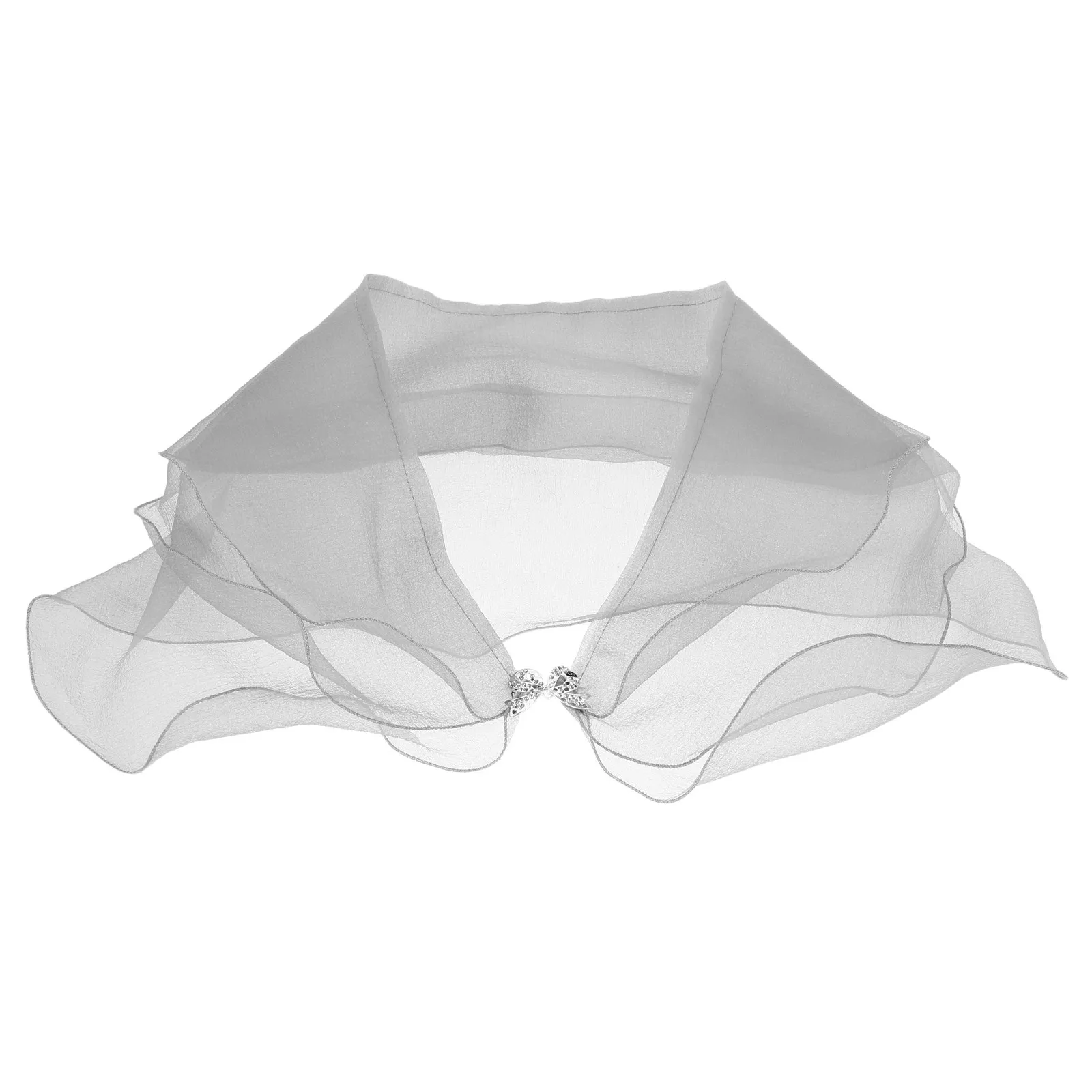 

Трехслойная свадебная накидка-шаль с подвернутым краем из мягкого полиэстера, элегантная, с бантом, для свадебного платья, вечерняя накидка