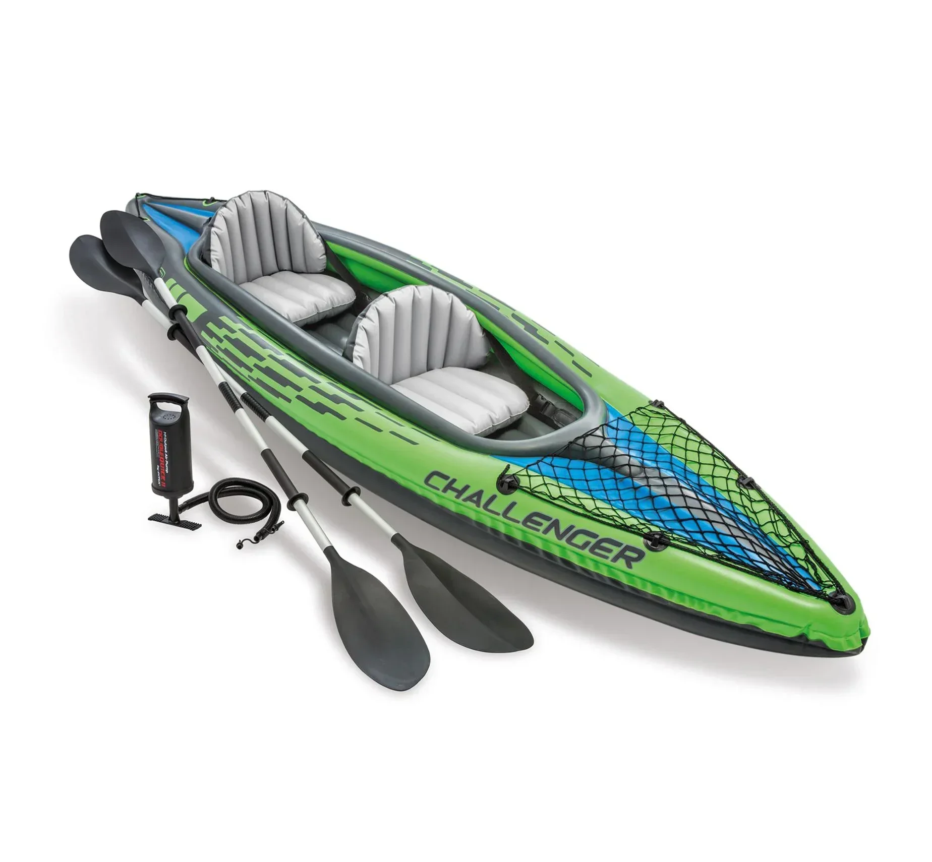 Intex 68306 CHALLENGER K2 KAYAK PVC Inflatable Boat with paddles & Air Pump