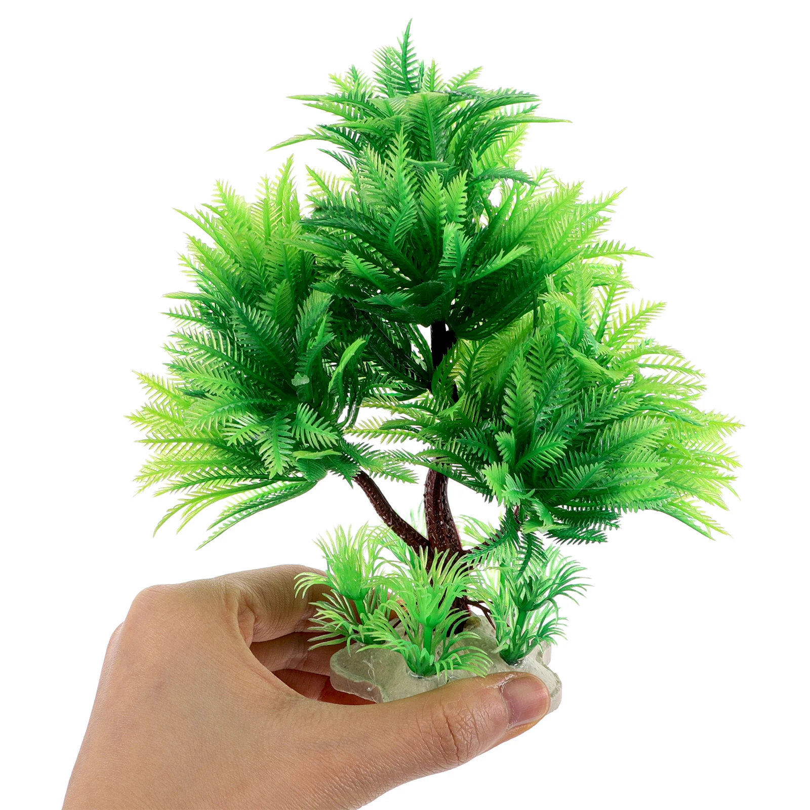

2PCS Artificial Aquarium Plants Fake Grass for Tank Decoration Durable Fade Resistant Realistic Fish Friendly Habitat Plastic