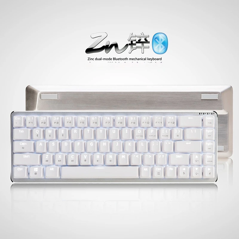 Mlmouse Ajazz Zn Zinc Cherry Axis Alloy 68 Key 87 Key Mechanical Keyboard Bluetooth Wired Keyboard Dual Mode Bluetooth Keyboard