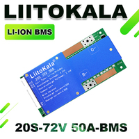 LiitoKala BMS 10S/13S/16S/20S 36V/48V/60V/72V 30A Li-ion Lithium Battery Charger Protection Board Battery BMS With Balance Funct