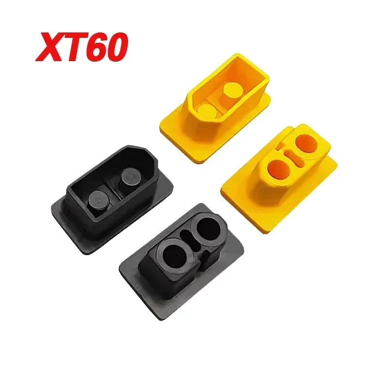 10pcs XT60 XT60H Male Female Plug Dust Cap PVC Protective Cover Anti-Dirt Cap Protector Shell Yellow Black For RC Aircraft Drone