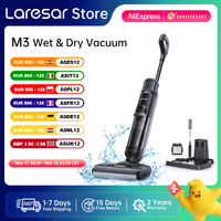 Laresar M3 Cordless Wet Dry Vacuum Cleaner Mop, Edge Cleaning 55min Auto Suction Floor Washer Self-Cleaning Smart Home Appliance