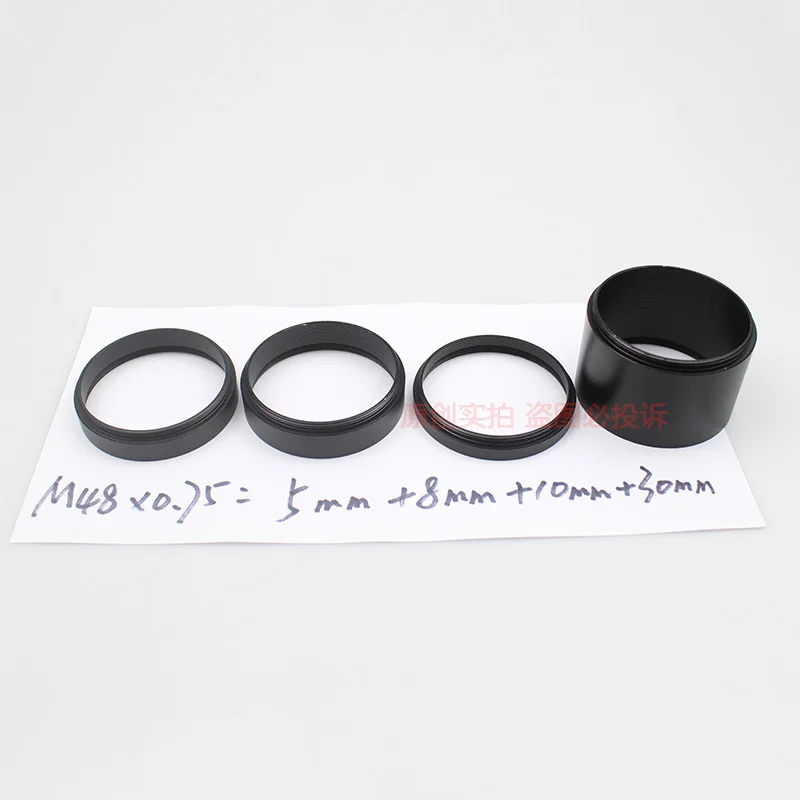 Extension Tube Kit for Cameras and eyepieces 5/8/10/30mm M48x0.75 on Both Sides for Solving Spacing Astrophotography Problems