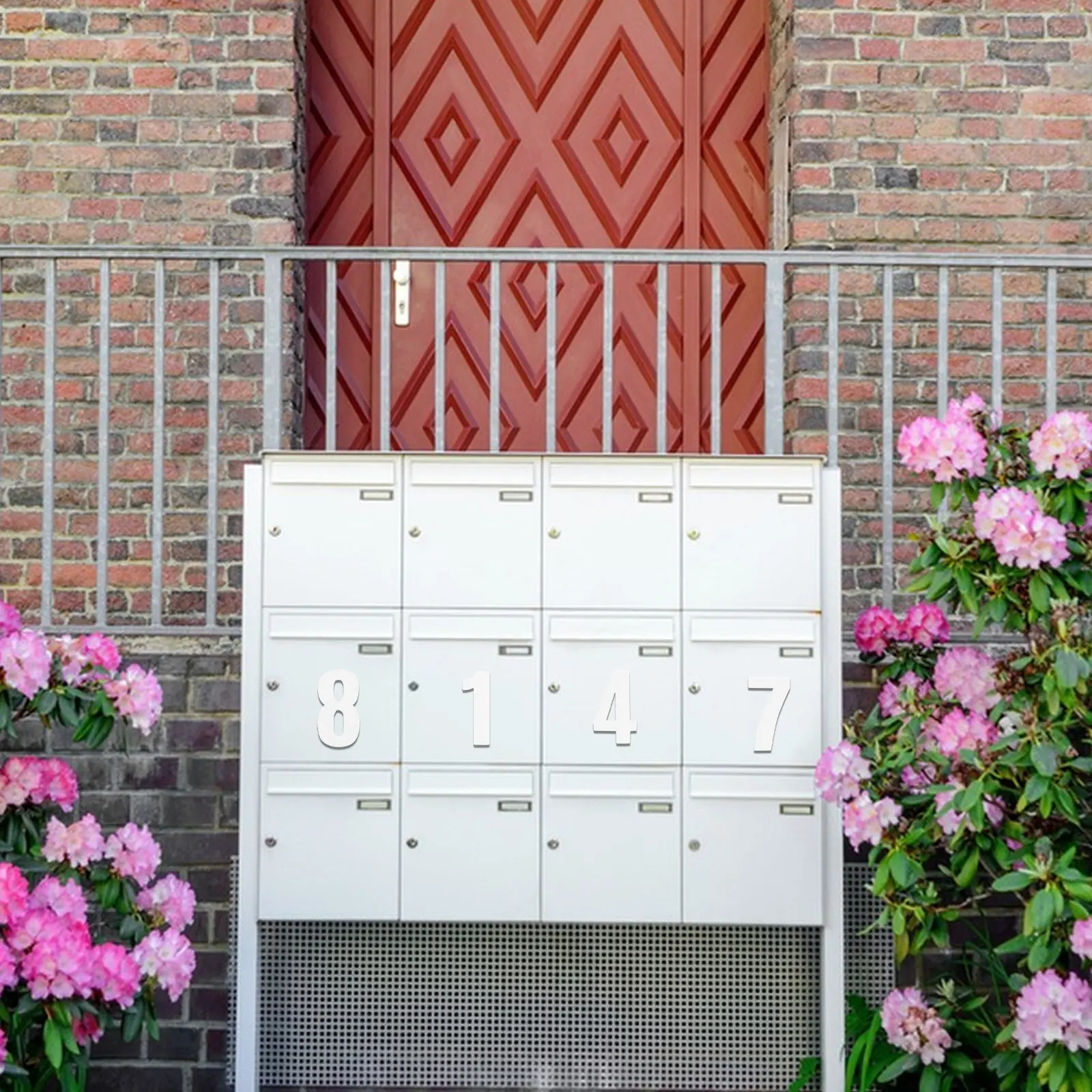 

Самоклеящиеся наклейки для почтовых ящиков, 10 листов, цифры 0-9, водонепроницаемые адресные наклейки для автомобилей, мусорных баков, для использования на улице