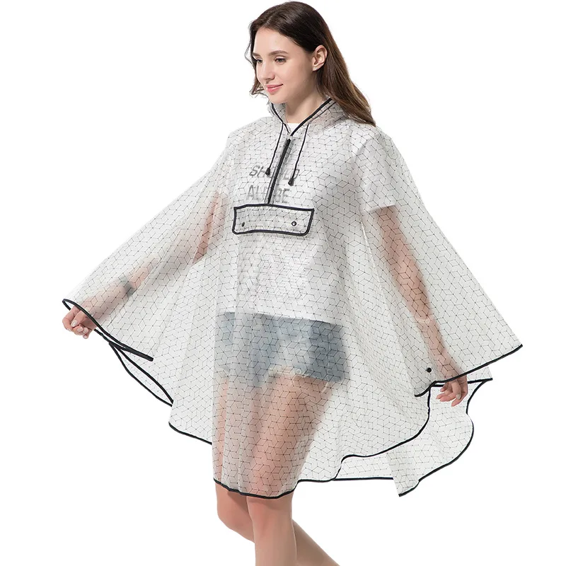 

Womens Cycling Bike Raincoat Rain Cape Poncho Hooded Rain Coat Mobility Scooter Cover Lightweight Compact Reusable for Adults