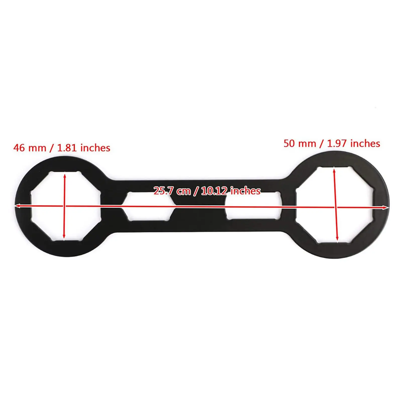 Llave de cubierta de horquilla de 46mm/50mm de aluminio con llave para amortiguadores delanteros con ranura hexagonal