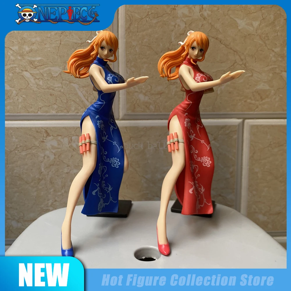 

Nami Figure One Piece Figures Cheongsam Nami Anime Figure Sexy Girl Pvc Models Kung Fustatue Collectible Toys Doll Ornament Gift