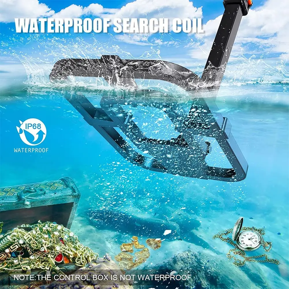 Foldable Metal Detector TX640 Underground Underwater Digital Target ID Depth Indication PP Gold Detector Treasure Hunter