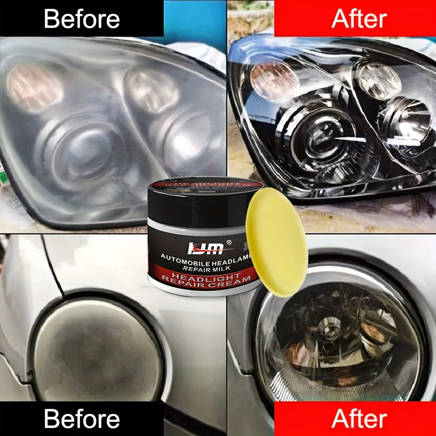 Car Headlight Restoration Polishing Headlamp Scratch Remover Repair Cleaning Paste Remove Oxidation Headlight Polish Liquid