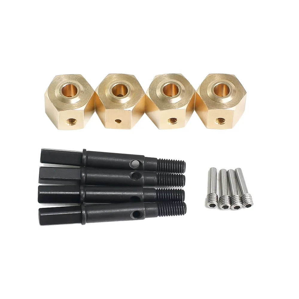 6mm Extended Wide Wheel Hex Hub Adapter Full Set For LC Racing MK-07 RC Monster Truck OP Upgrade Parts