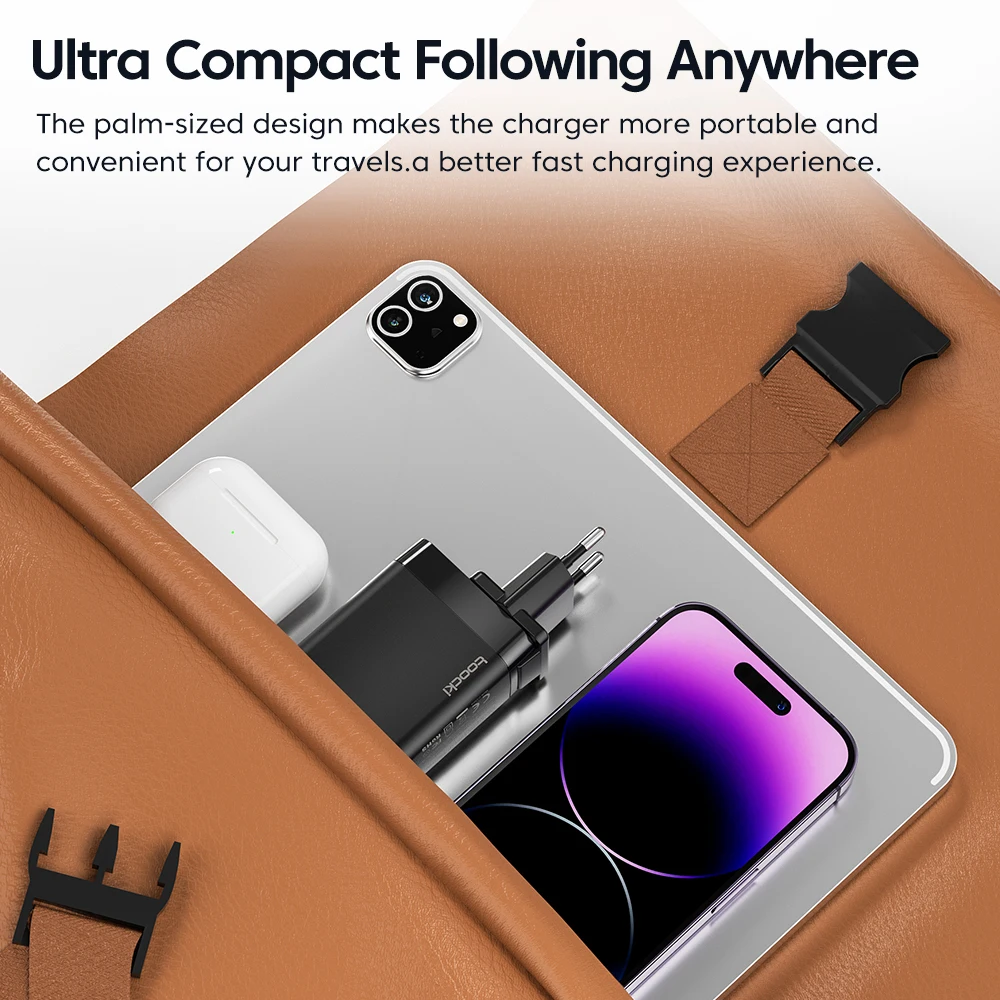 Toocki GaN 65W USB Charger PD Fast Chargiing Type C Charger for Macbook iPhone 15 14 13 12 Samsung Xiaomi OPPO Realme Oneplus