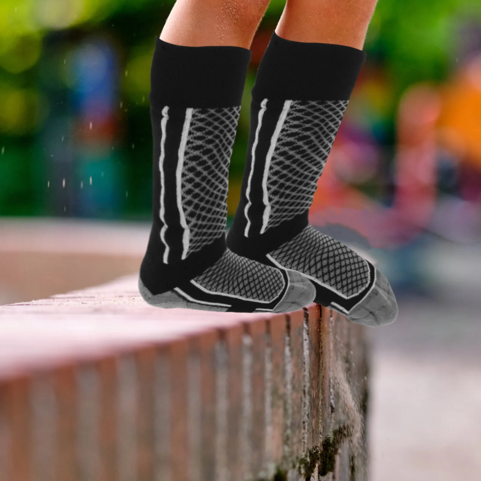 

1Pair Equestrian Socks High Tube Thick Bottom Breathable Long Tube Debris Prevention Outdoor Cycling Running