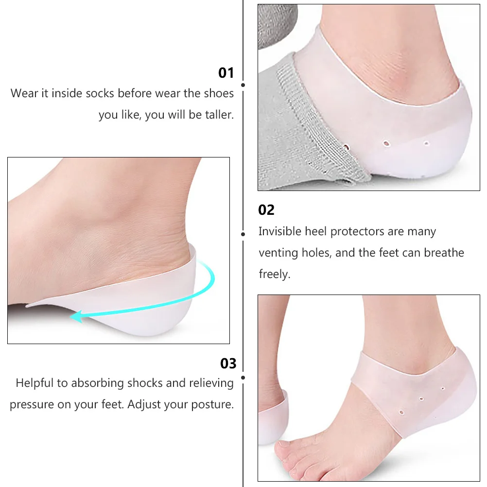 

Shoe Soles Men Heel Cushions for Shoes Pads Wearable Lift Insole Height Increase Socks Lifting